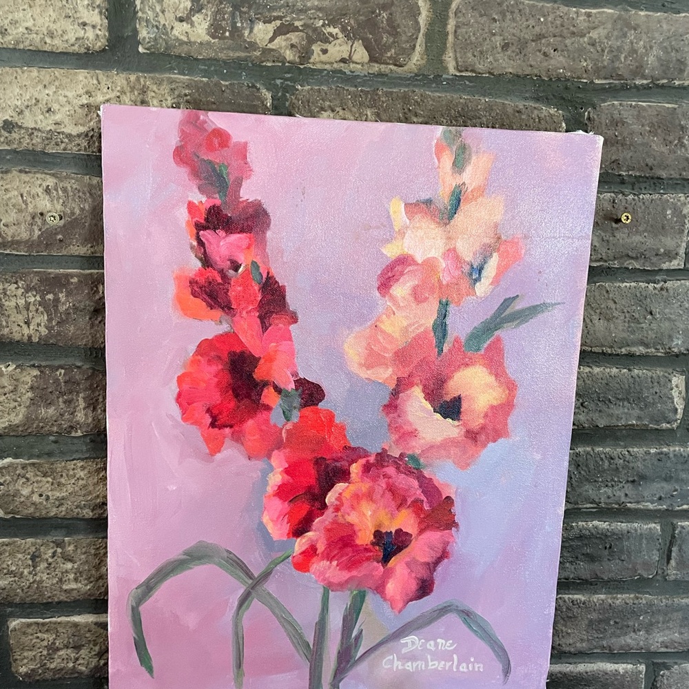 Oil Floral in Canvas by Deana Chamberlain